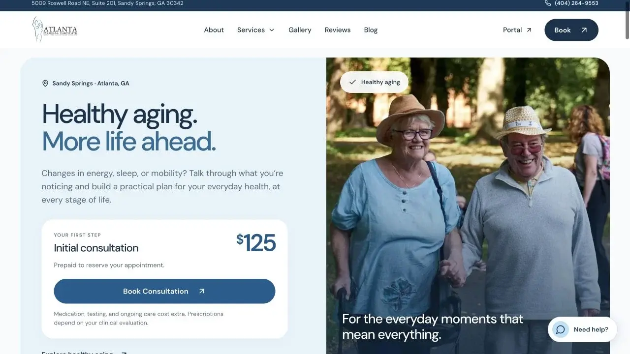 Atlanta Medical Institute website — selected work by Moose Studios